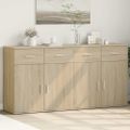 vidaXL Komody 2 ks dub sonoma 79x38x80 cm kompozitné drevo