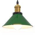 VidaXL Závesná lampa výškovo nastaviteľná E27 lesk zelená Ø 22 cm kov
