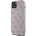 Obal Guess pre iPhone 15 6,1" GUHMP15SG4GFRP ružový HC MAGSAFE PU 4G RING CLASSIC LOGO