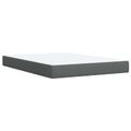 vidaXL Posteľ boxspring s matracom Tmavosivá 140 x 200 cm Látka