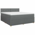 vidaXL Posteľ boxspring s matracom Tmavosivá 140 x 190 cm Látka