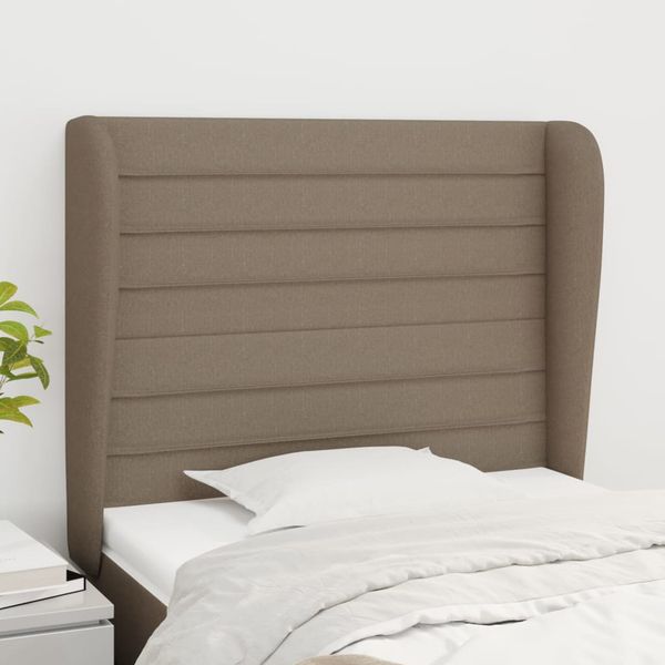vidaXL Čelo postele so záhybmi sivohnedé 103x23x118/128 cm látka