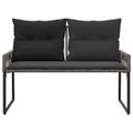 vidaXL Vonkajšia lavička 2 -Seater 4 ks 110 x 59 x 82 cm polyratan