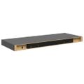 vidaXL Plávajúce nástenné police 4 ks, lesklé sivé 60x23,5x3,8 cm, MDF