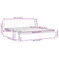 vidaXL Posteľ s matracom Hanko modrý 200x200 cm zamat