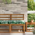 vidaXL Vankúš na vonkajšiu pohovku Polyester Vzor s listami 60 x 60 cm