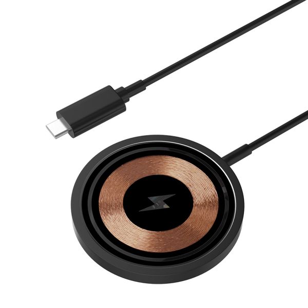 Setty Transparent inductive charger 15W black QTLI-15-01
