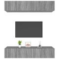 vidaXL TV skrinky 4 ks sivý dub sonoma 80x30x30 cm spracované drevo