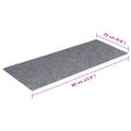 vidaXL Schodové rohože, samolepiace, 30 ks, 60x25 cm, svetlosivé, obdĺžnikové