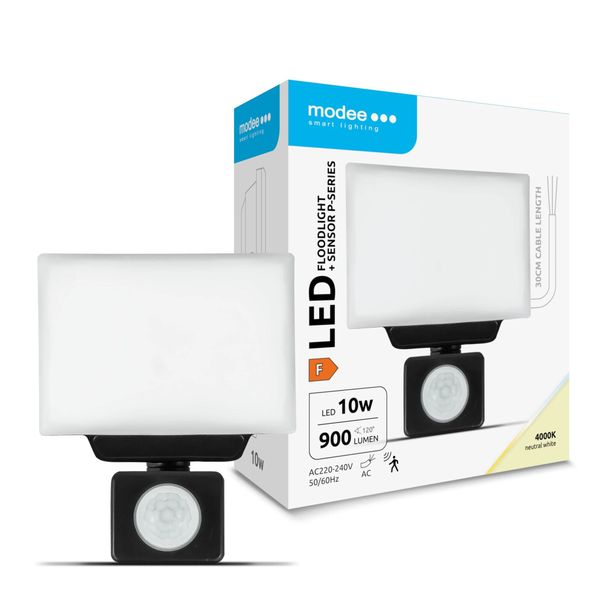 Modee LED Reflektor P-series + Senzor Milky 10W 900lm 120° neutrálna biela (ML-FLS4000K10WSPN)