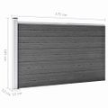 vidaXL Sada plotových panelov WPC 526x105 cm čierna