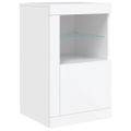 vidaXL Komoda s LED svetlami biela 123x37x67 cm