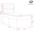 vidaXL Posteľ boxspring s matracom Tmavosivá 100 x 200 cm Látka