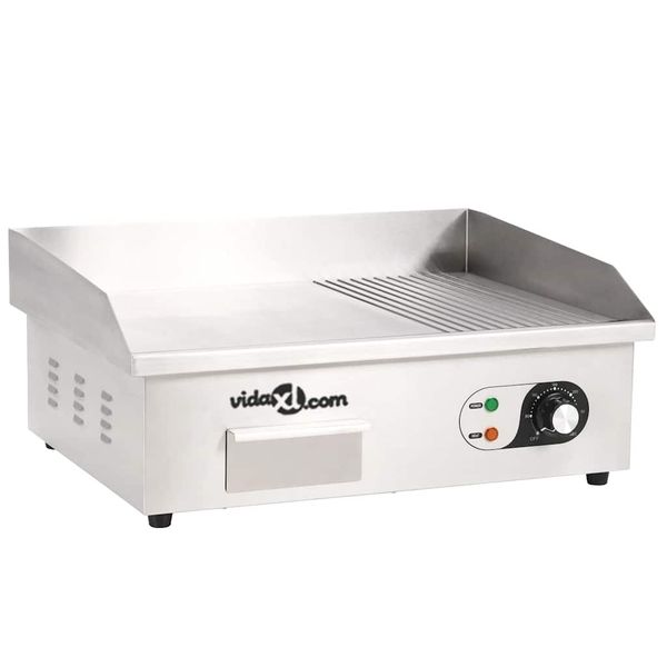 vidaXL Elektrická platnička, nehrdzavejúca oceľ 3000 W 54x41x24 cm