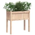 vidaXL Záhradný kvetináč s nohami 70x31x70 cm masívna borovica