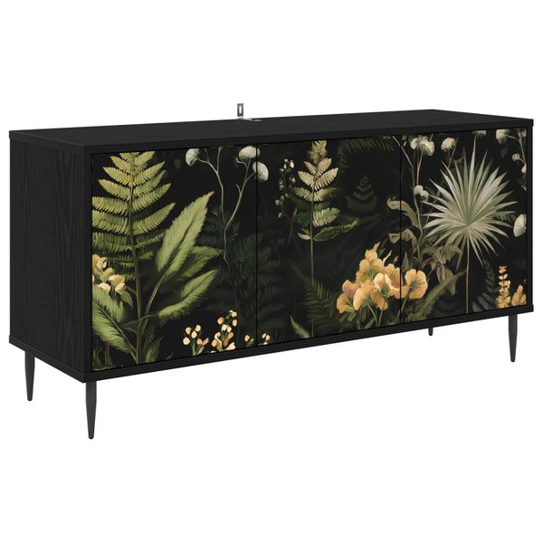 vidaXL TV skrinka RHENEN 102 x 33 x 51 cm Čierny dub Kompozitné drevo