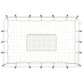 vidaXL Futbalový nahrávač, bielo čierny 184x61x123 cm, oceľ a PE