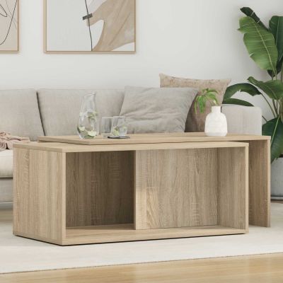 vidaXL Súprava na kávový stolík 2 pcs Sonoma dub Kompozitné drevo