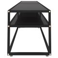 vidaXL TV stolík čierny 220x40x40,5 cm tvrdené sklo