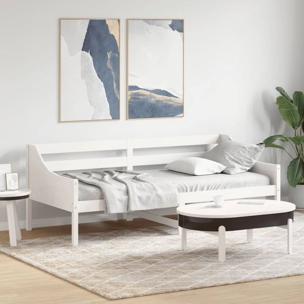 vidaXL Denná posteľ s matracom biela 80x200 cm masívna borovica