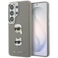 Puzdro Karl Lagerfeld Saffiano Double Heads Metal pre Samsung Galaxy S26 Ultra strieborné