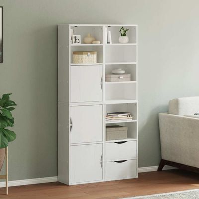 VidaXL Bočná skrinka 4 ks "ODDA" biela 40x24x79 cm borovicový masív