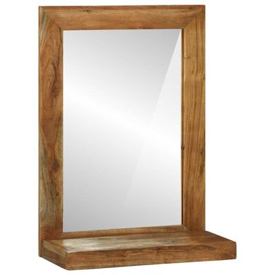 vidaXL Kúpeľňové zrkadlo Hnedá 50 x 22 x 70 cm Pevné akáciové drevo