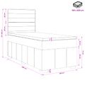 vidaXL Posteľ boxspring s matracom Tmavosivá 100 x 200 cm Látka