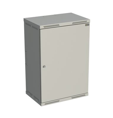 Rozvádzač nástenný SENSA 18U 400 mm, dvere plech, RAL 7035, SENSA-18U-64-21-G