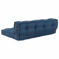 vidaXL Vankúš na paletový gauč 2 ks Látka Indigo 120 x 80 x 38 cm