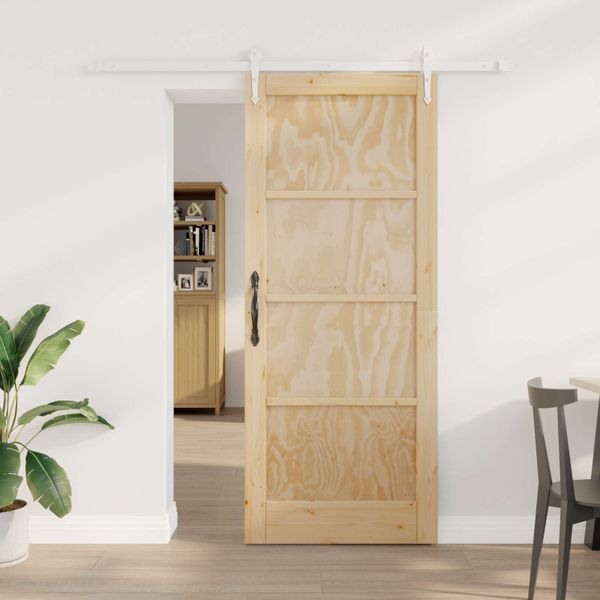 vidaXL Posuvné dvere ORKDAL Prírodná a biela 83 x 202 cm