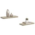 vidaXL Plávajúce nástenné police 2 ks, dubové 60x23,5x3,8 cm, MDF