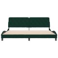 vidaXL Rám postele bez matraca tmavozelený 200x200 cm zamat