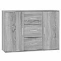 vidaXL Komoda sivá sonoma 91x29,5x65 cm spracované drevo