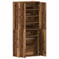 vidaXL Skriňa na topánky 80 x 39 x 178 cm Kompozitné drevo Staré drevo