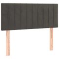 vidaXL Posteľný rám boxspring s matracom tmavosivý 90x200 cm zamat
