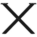 vidaXL Nohy konferenčného stolíka v tvare X, 2 ks, čierne, 50 x (42-43) cm, oceľové