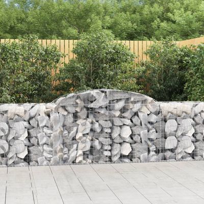 vidaXL Oblúkové gabionové koše 4 ks 300x50x80/100cm pozinkované železo
