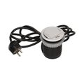Zapuštěná zásuvka ORNO OR-AE-1373 230V + USB nabíjecí, stříbrná, přívod 1,8m
