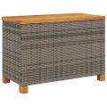 vidaXL Záhradný úložný box sivý 80x40x48 cm polyratan akáciové drevo