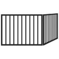 vidaXL Skladacia brána pre psa, 2 panely, čierna 160 cm, topoľové drevo