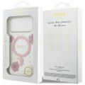 Puzdro Guess Resin Flowers Glitter MagSafe pre iPhone 17 Pro Max ružová