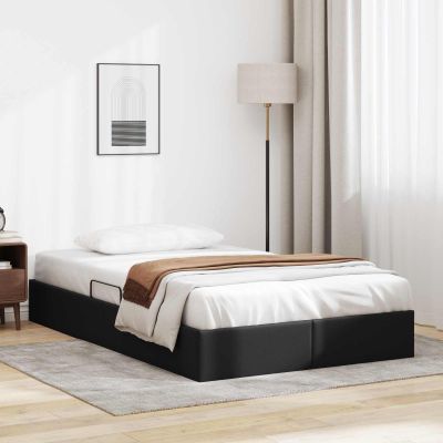 vidaXL Otomanový posteľný rám Čierny 120 x 200 cm Umelá koža