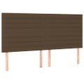 vidaXL Čelo postele tmavohnedé 160x5x118/128 cm látkové