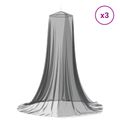 vidaXL Sieť proti komárom na posteľ 3 ks 156 mesh Čierna ⌀56 x 220 cm