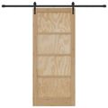 vidaXL Posuvné dvere ORKDAL 86 x 198,5 cm Borovicový masív Prírodná