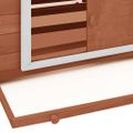 vidaXL Kurín mokka a biely 150x96x110 cm masívne jedľové drevo