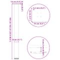 vidaXL Nohy barového stola 4 ks antracitové 100-102 cm oceľové