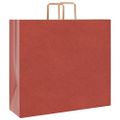 vidaXL Papierové tašky 250 ks s rúčkami, červené, 54x15x49 cm