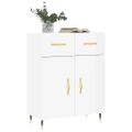 vidaXL Komoda lesklá biela 69,5x34x90 cm spracované drevo